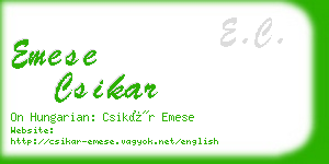 emese csikar business card